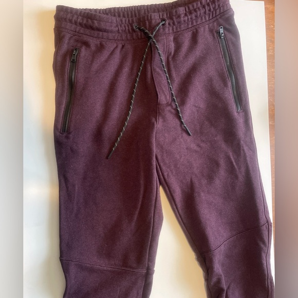 American Eagle Small Maroon Male Sweat Pants With Zippers - Picture 2 of 8